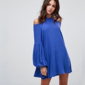 Free People Blue Drift Away Dress‎ Size Medium